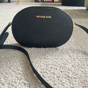 Michael Kors Black Round Crossbody Bag